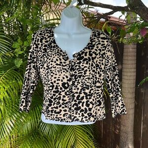 ARIZONA Leopard Print Cardigan size large
